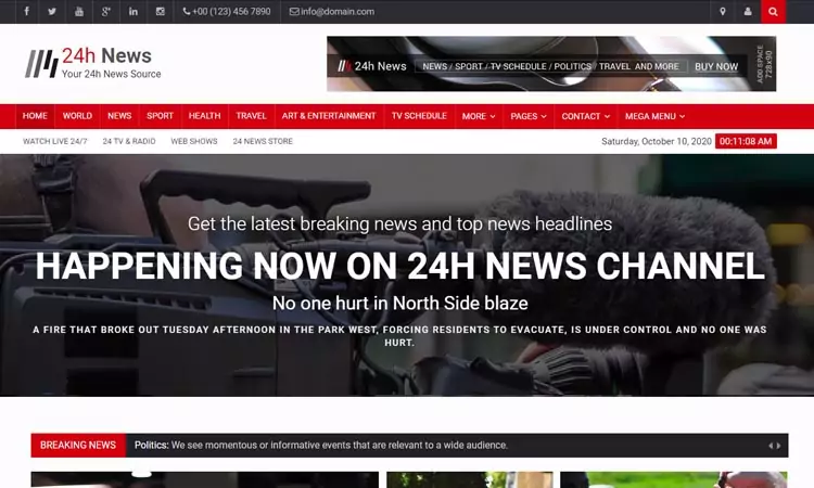 Free News Website Theme