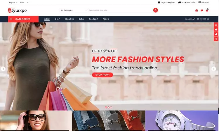 Responsive eCommerce website template