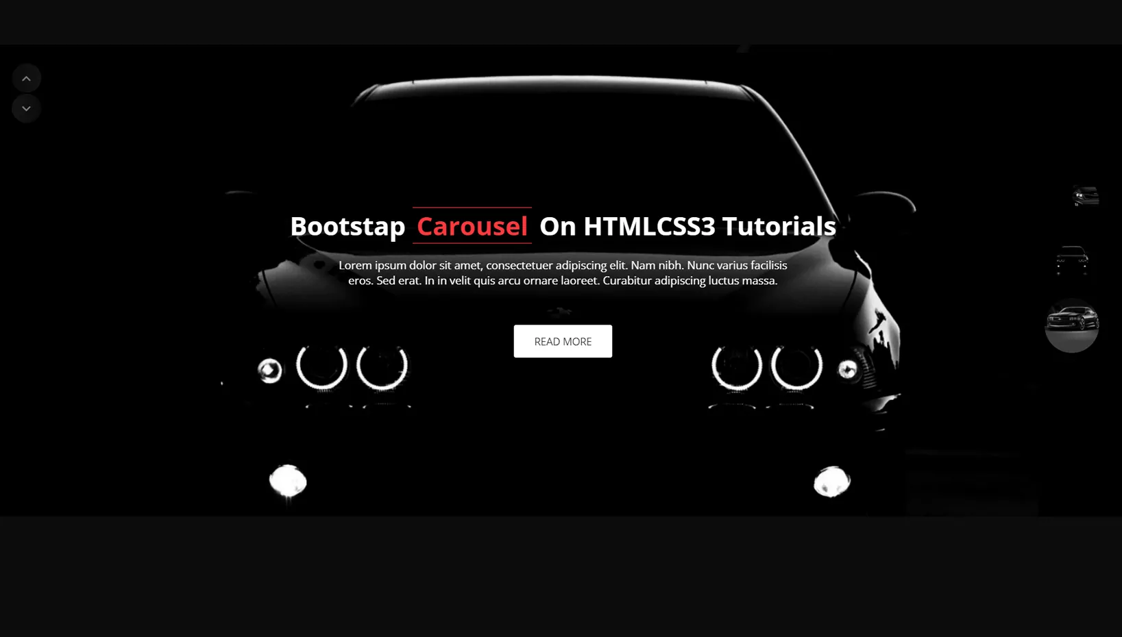 How to Create Bootstrap Carousel with Captions and Thumbnails
