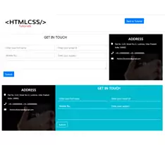 Free html contact form template