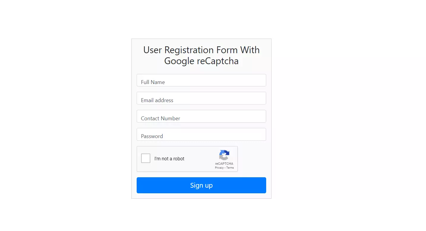 Google reCaptcha API 