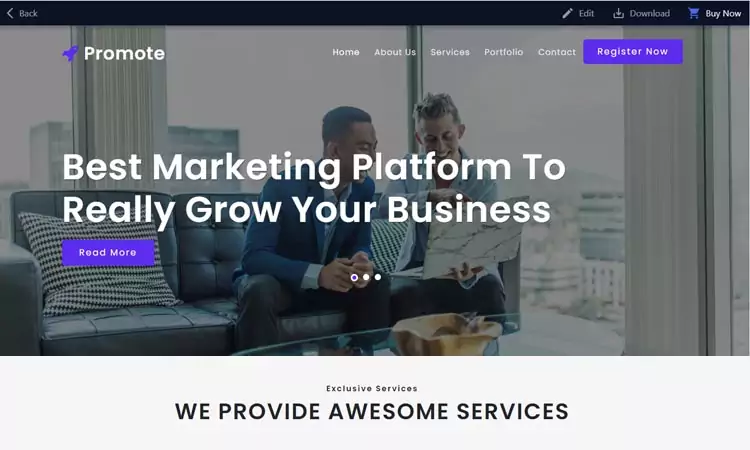 Business Category Website html template 