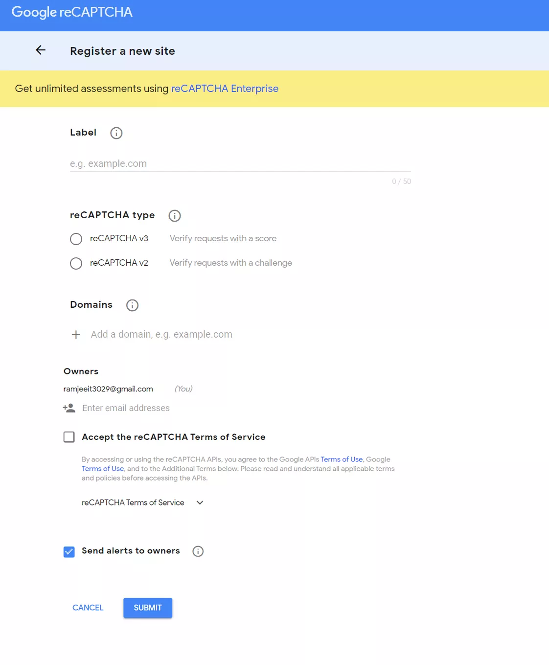 how to add google recaptcha v2 to html form and submit